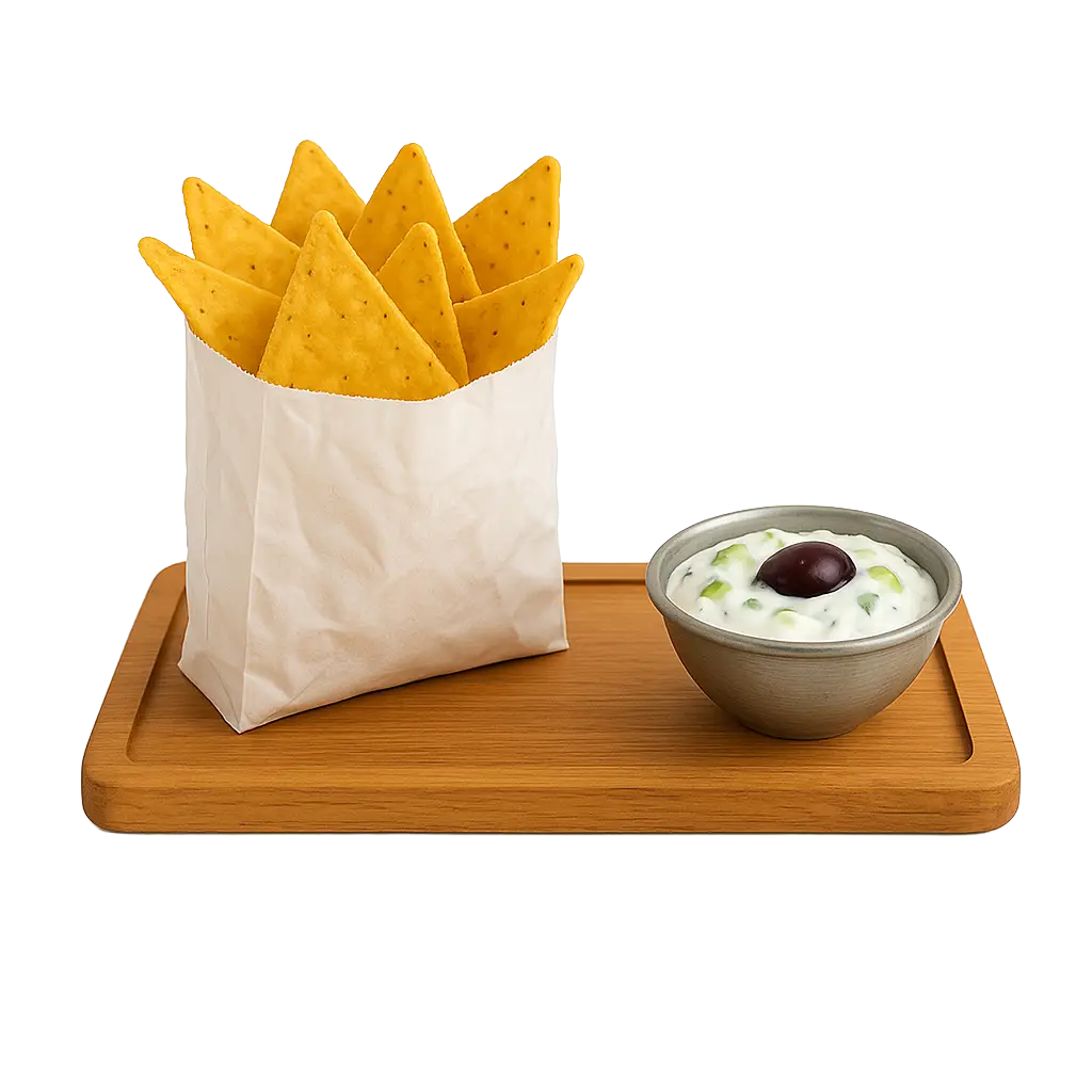 ÜBERBACKENE CHILI-NACHOS MIT ZAZIKI